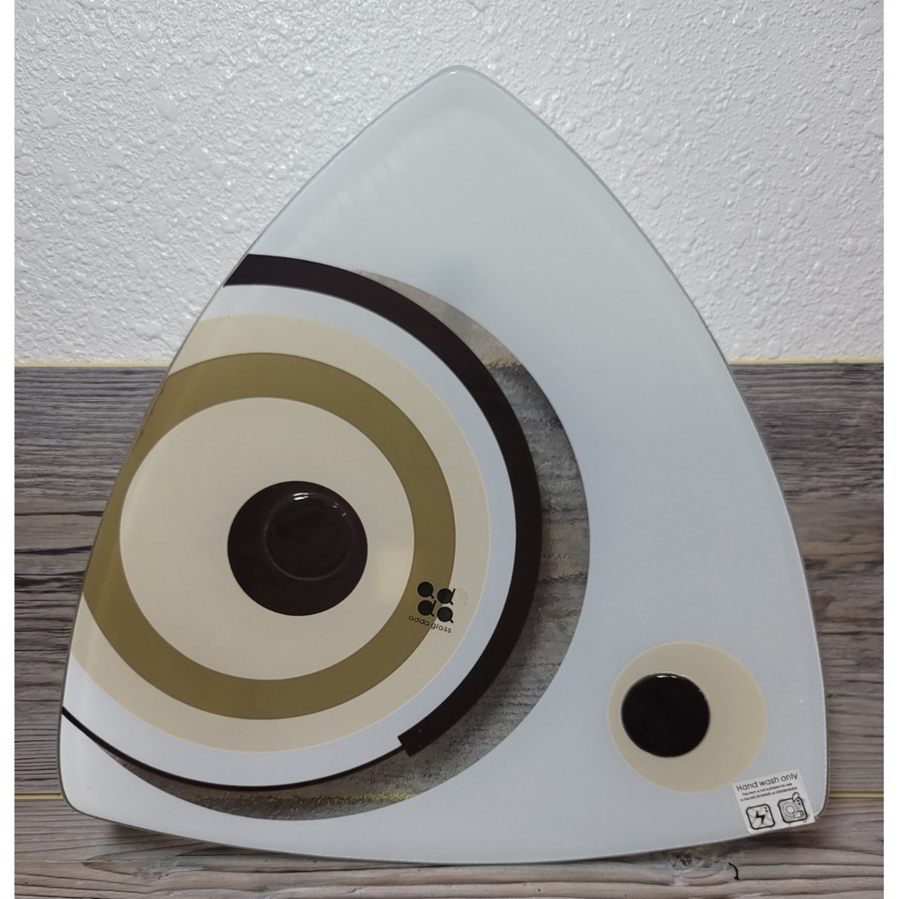 Designer Art Retro plate display Modern candy dish Glass triangular pedestal New